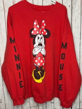 Disney Mini Mouse Graphic Red Sweater 2X